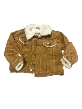 Bearpaw Kids' Corduroy Sherpa-Lined Jacket - Camel size 12 months EUC